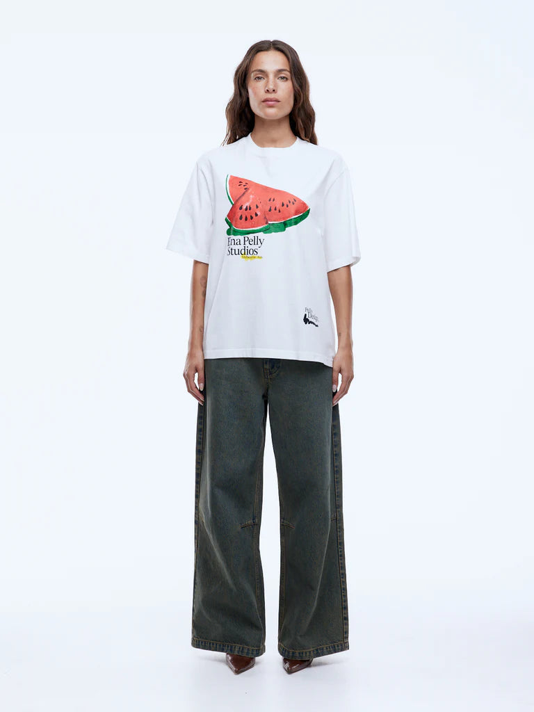 Elysian Collective Ena Pelly Watermelon Tee Vintage White