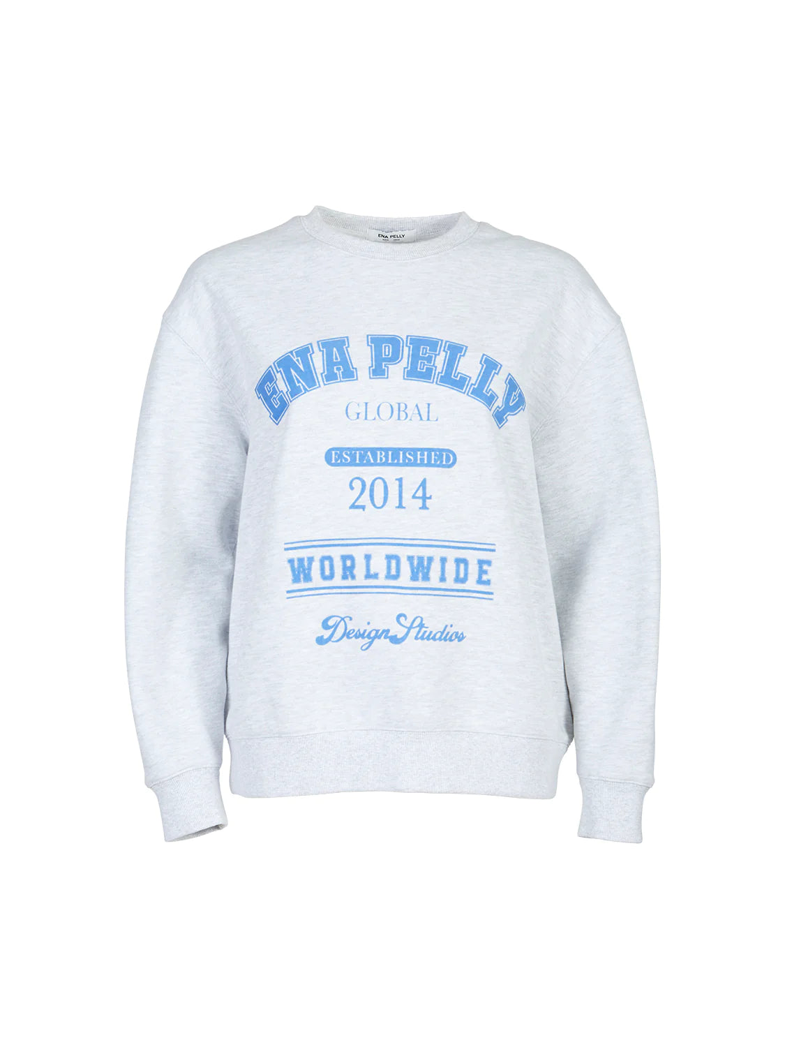 Elysian Collective Ena Pelly Worldwide Oversized Sweater White Marle