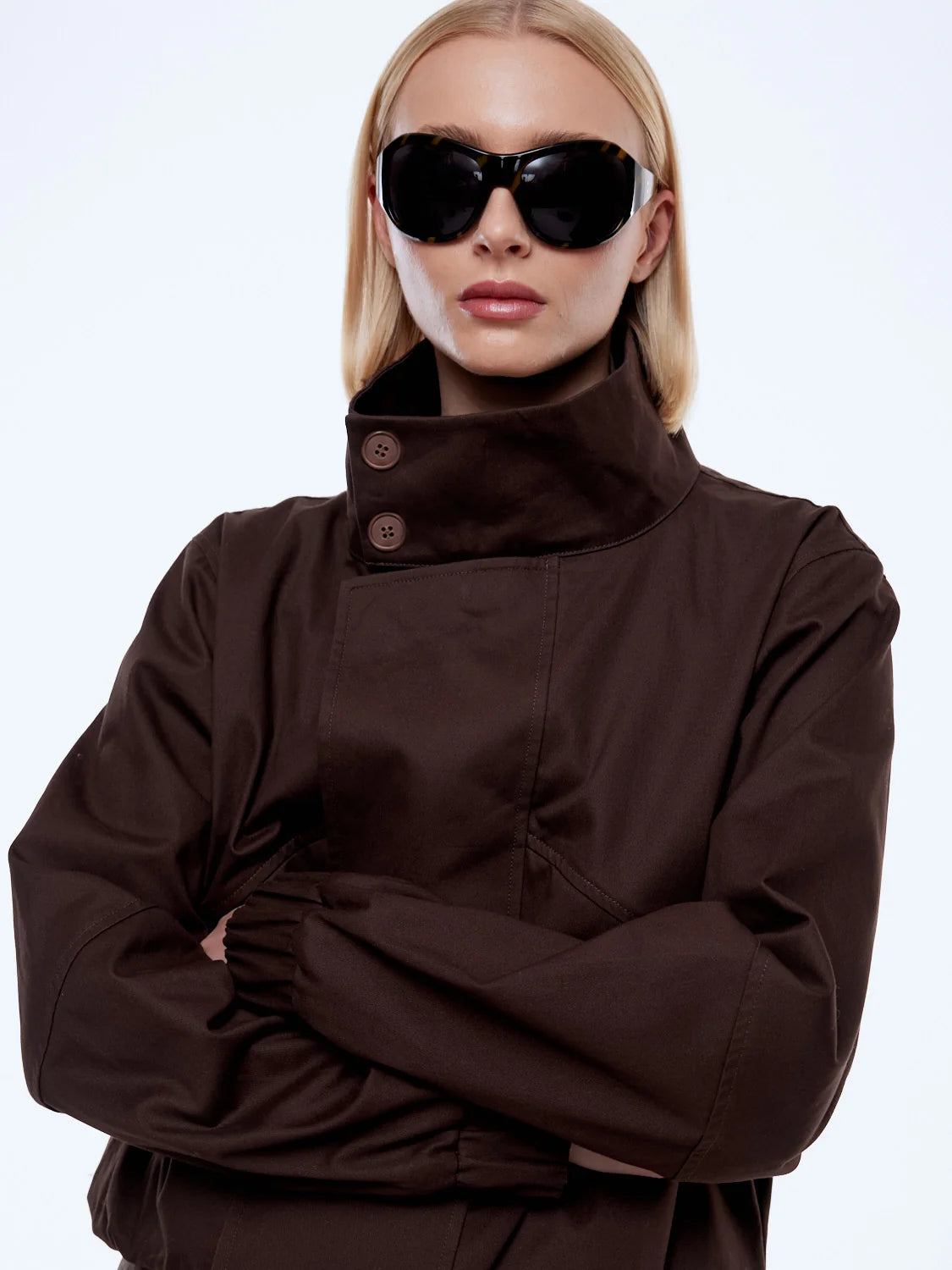 Elysian Collective Ena Pelly Zadie Bomber Chocolate