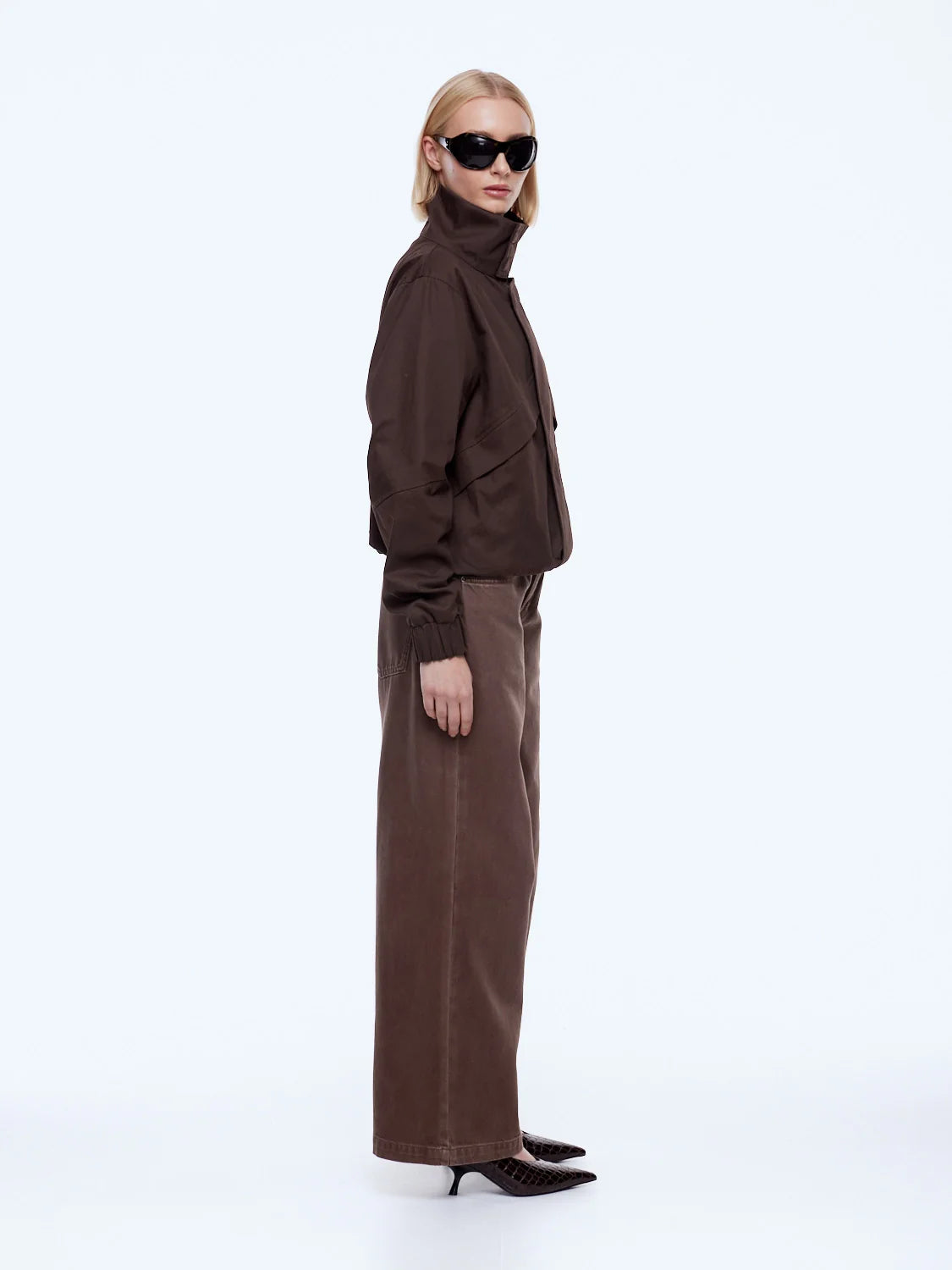 Elysian Collective Ena Pelly Zadie Bomber Chocolate
