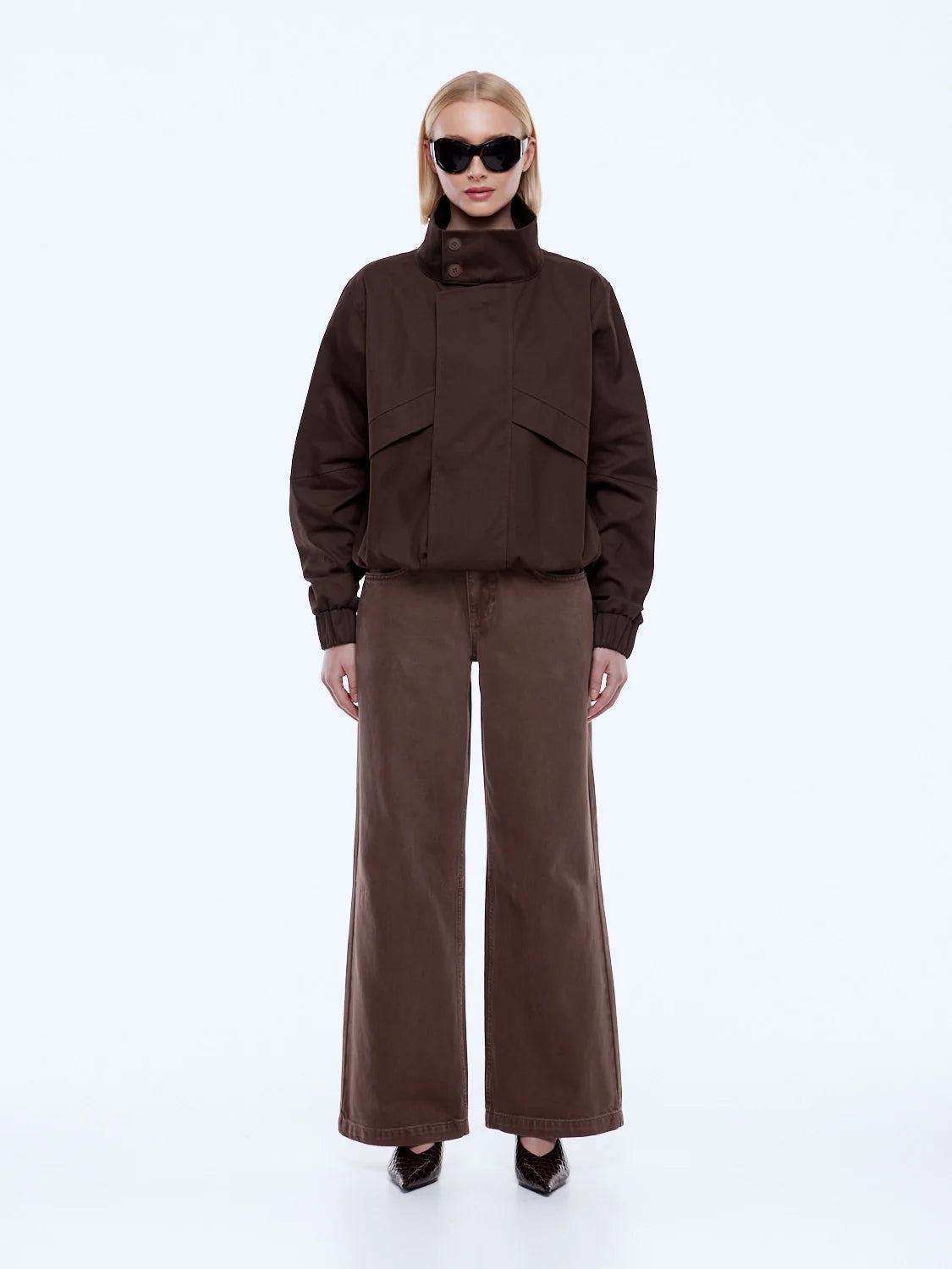 Elysian Collective Ena Pelly Zadie Bomber Chocolate