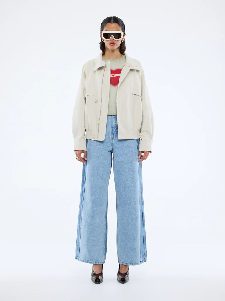 Elysian Collective Ena Pelly Zadie Bomber Jacket Sand