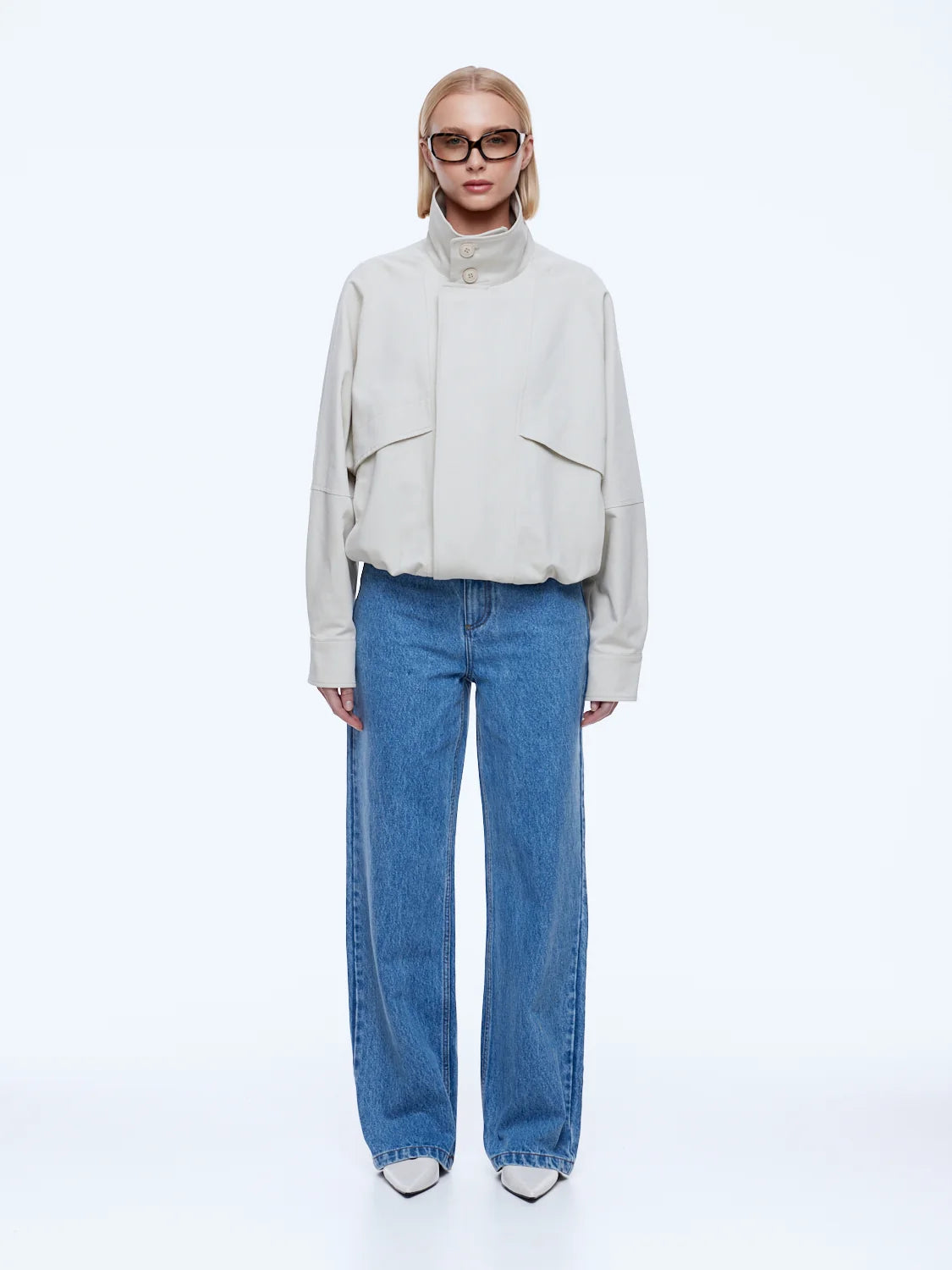 Elysian Collective Ena Pelly Zadie Bomber Jacket Sand