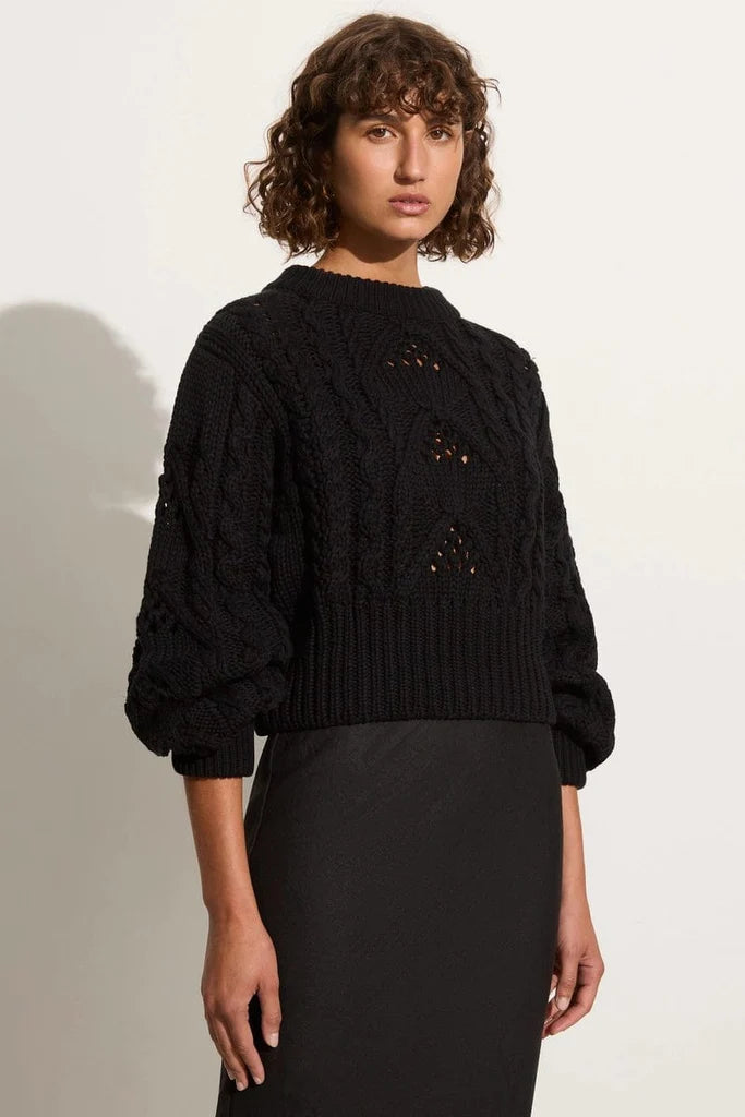 Elysian Collective Faithfull The Brand Alanna Knit Jumper Black