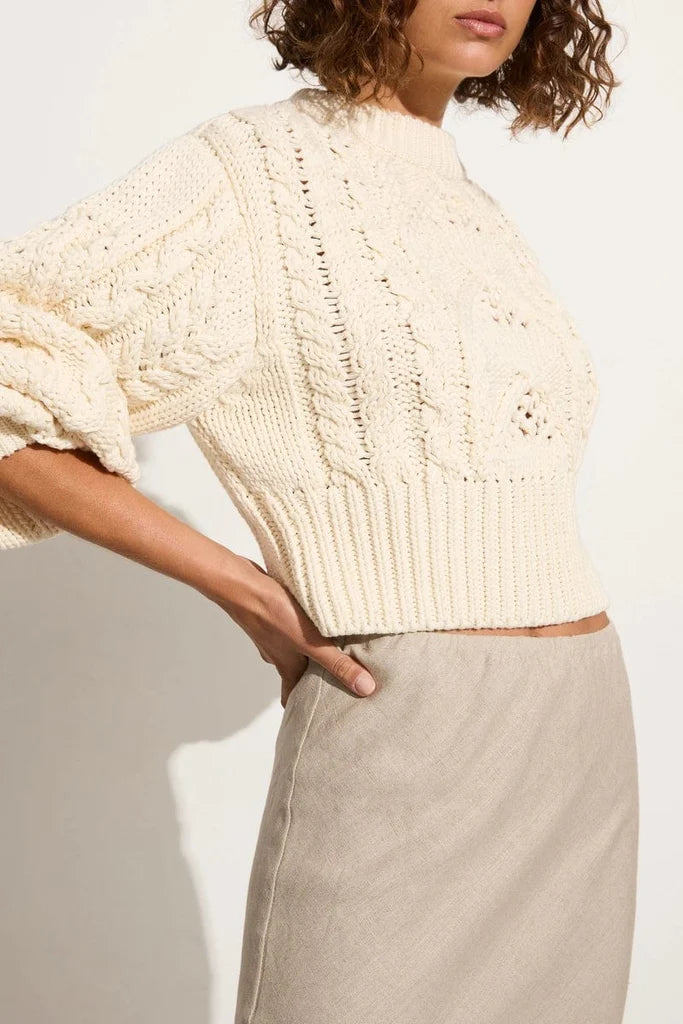 Elysian Collective Faithfull The Brand Alanna Knit Jumper Off White