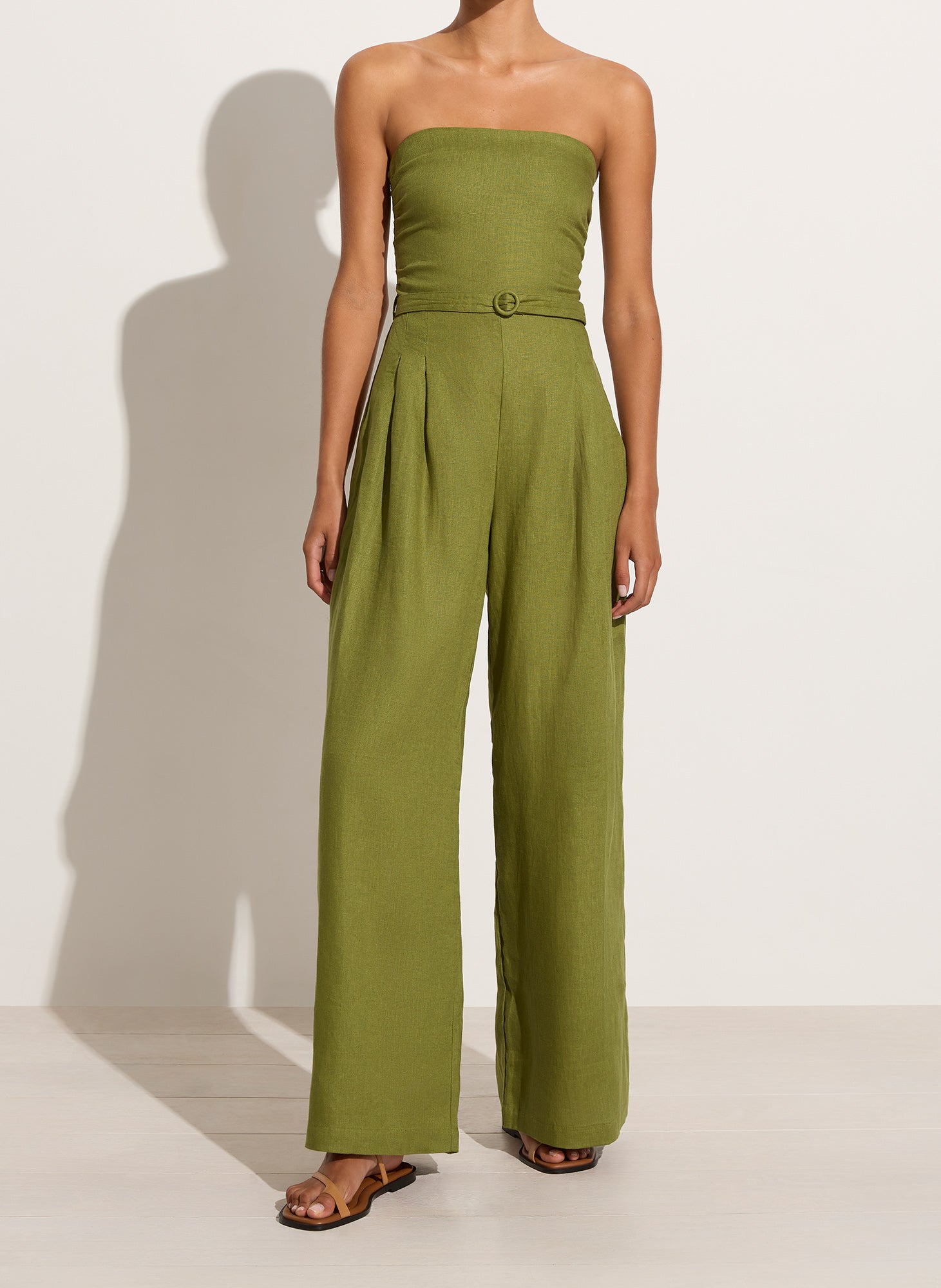 FAITHFULL - ALEGRIAS JUMPSUIT (PALM GREEN)