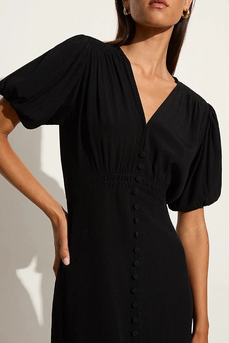 Elysian Collective Faithfull The Brand Bellavista Midi Dress Black