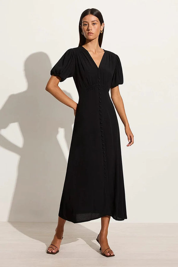 Elysian Collective Faithfull The Brand Bellavista Midi Dress Black