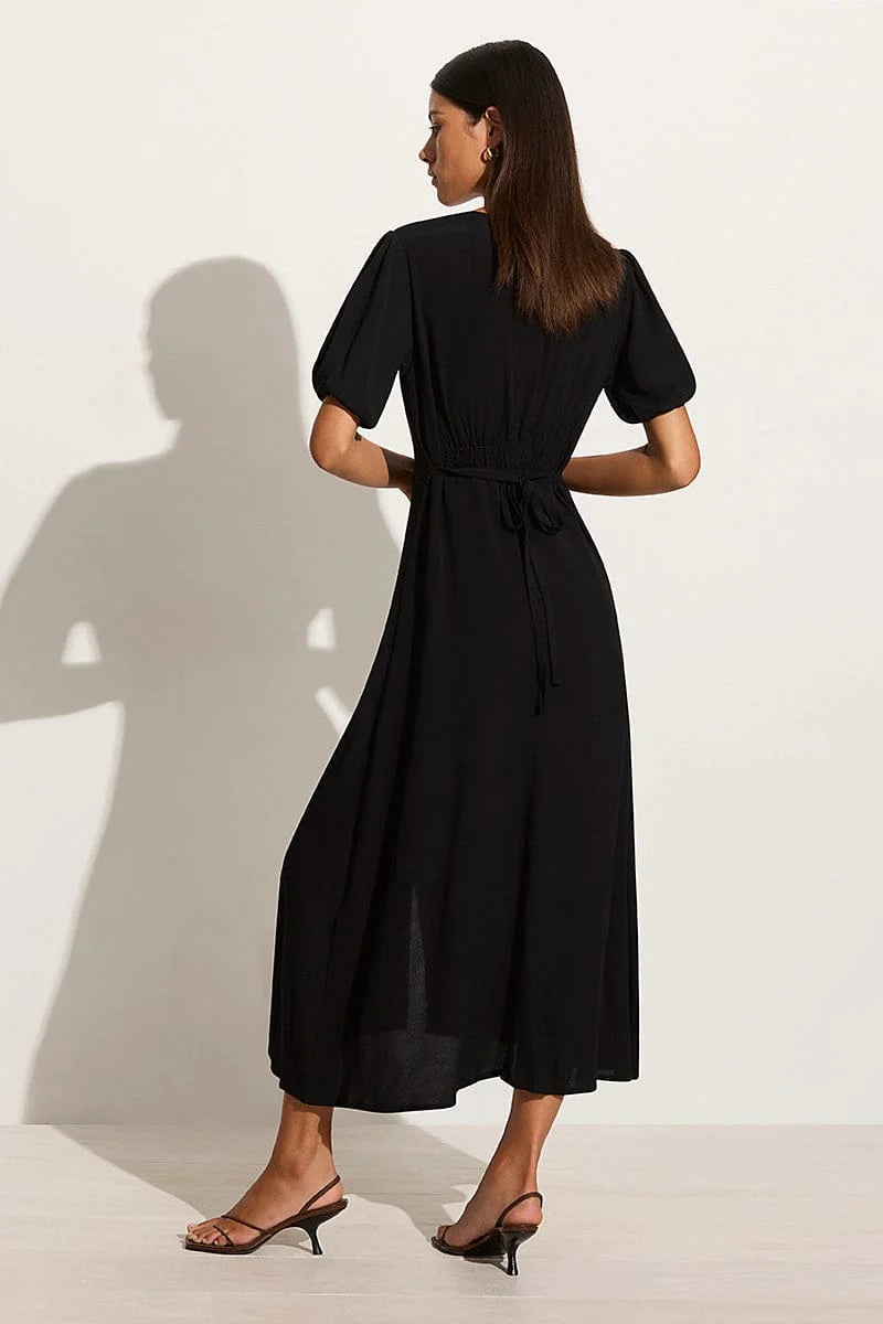 Elysian Collective Faithfull The Brand Bellavista Midi Dress Black