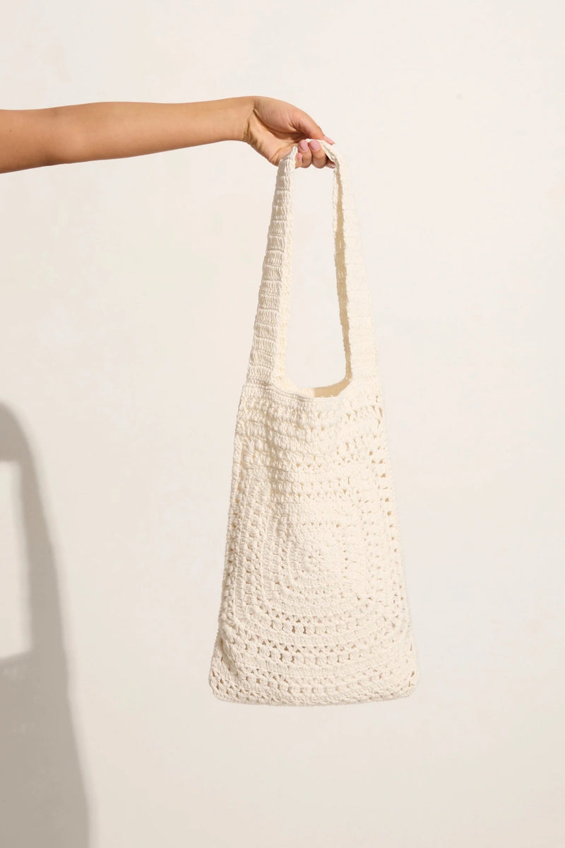 Elysian Collective Faithfull The Brand Piccolo Crochet Bag Off White