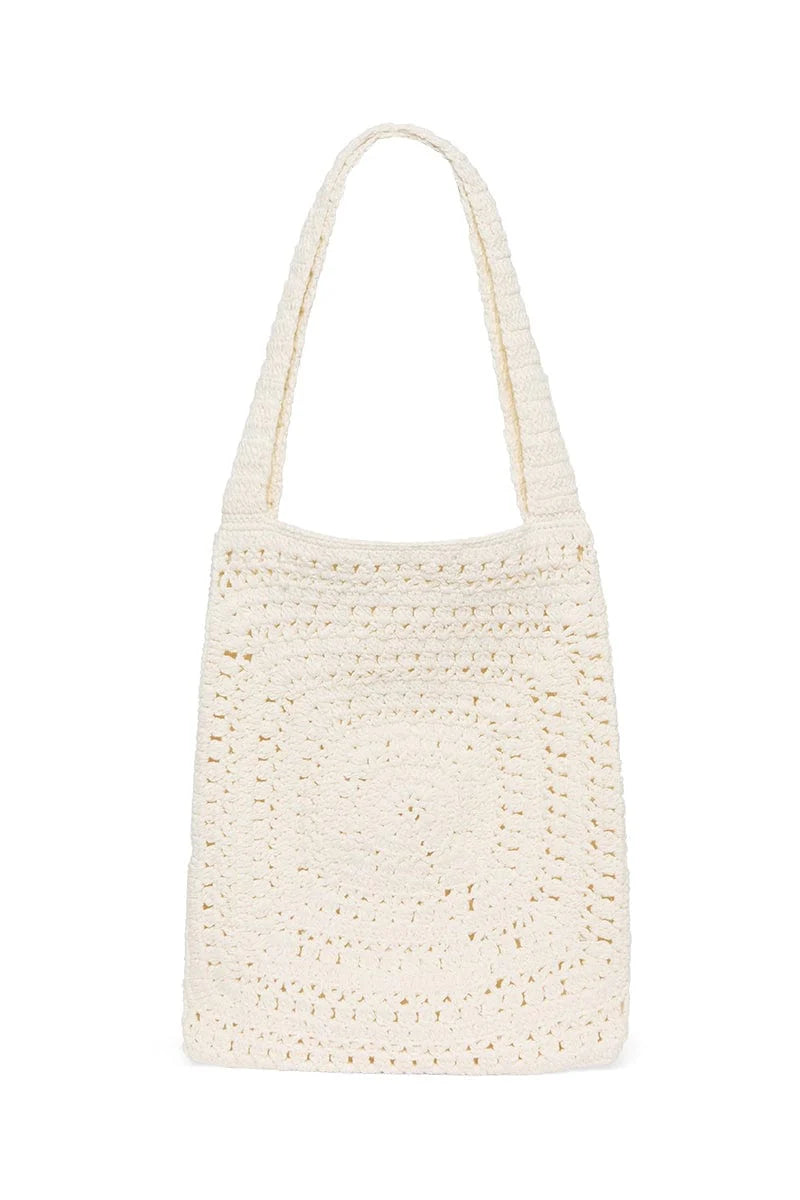 Elysian Collective Faithfull The Brand Piccolo Crochet Bag Off White