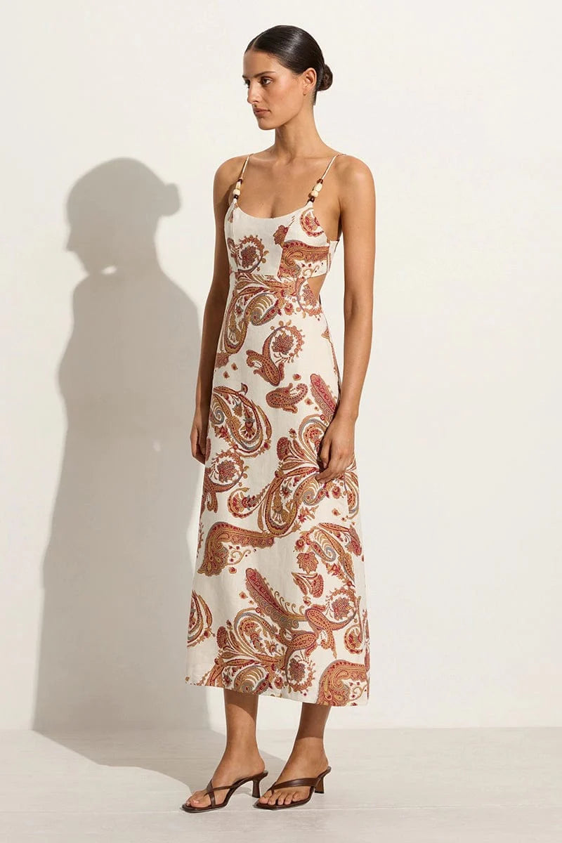 Elysian Collective Faithfull The Brand Regina Midi Dress Alessia Paisley