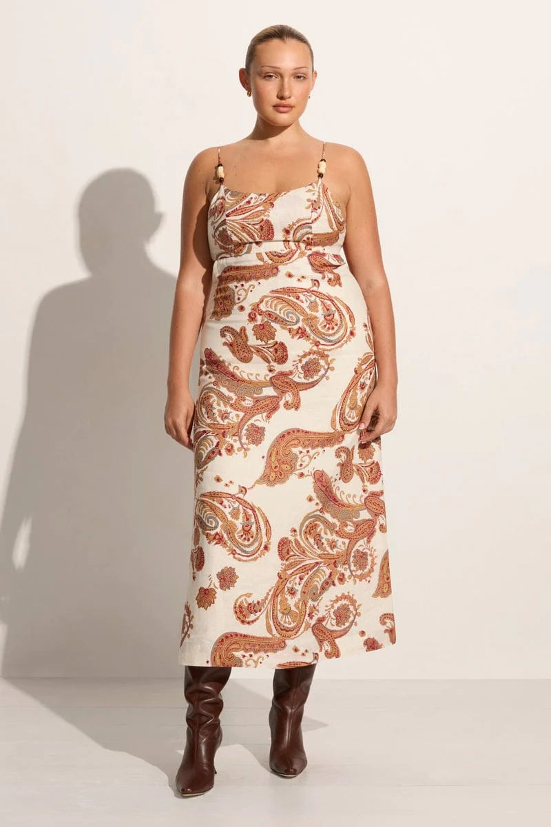 Elysian Collective Faithfull The Brand Regina Midi Dress Alessia Paisley