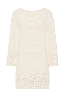 Elysian Collective Faithfull The Brand Ruia Handmade Crochet Dress Off White
