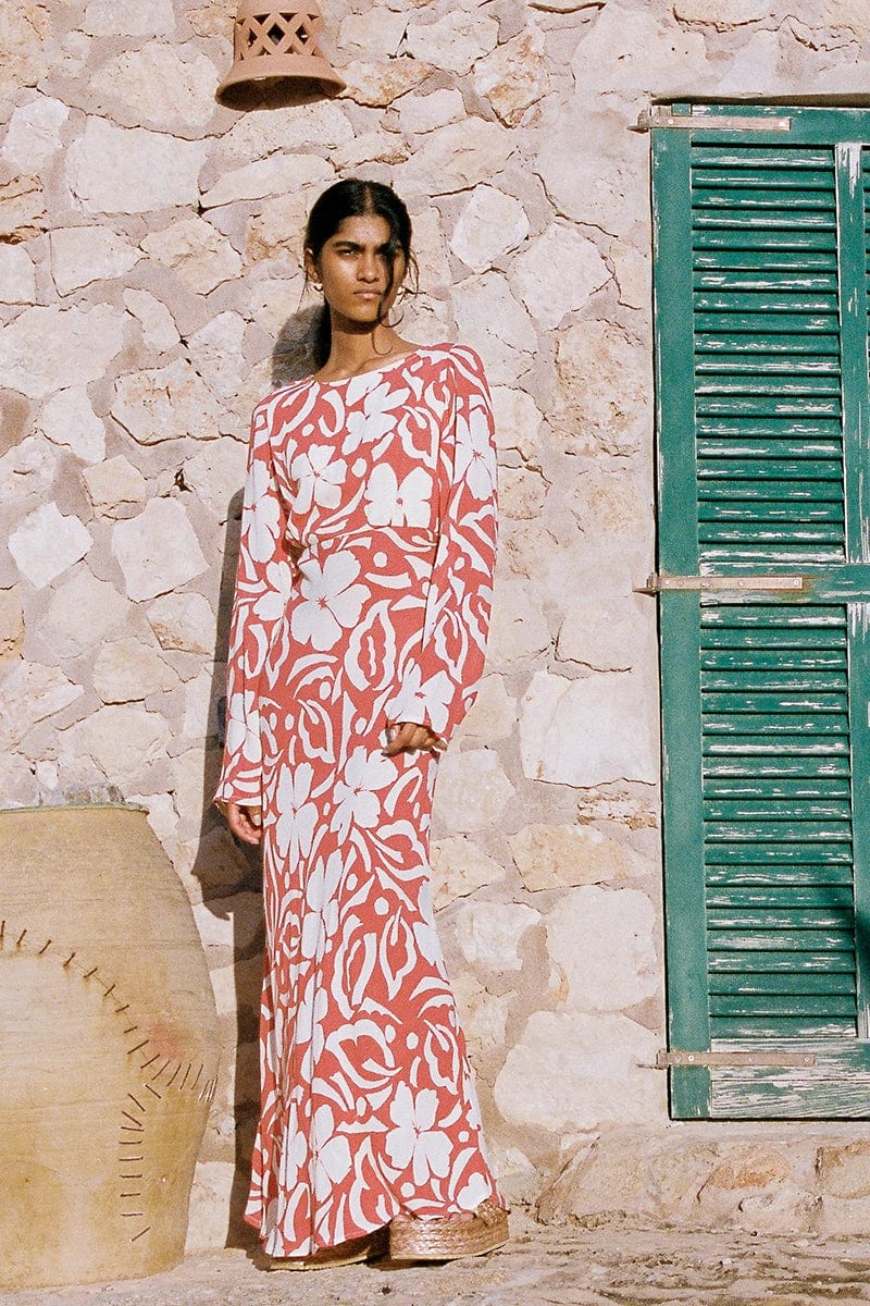 Elysian Collective Faithfull The Brand Shiva Maxi Dress Pavito Floral Watermelon