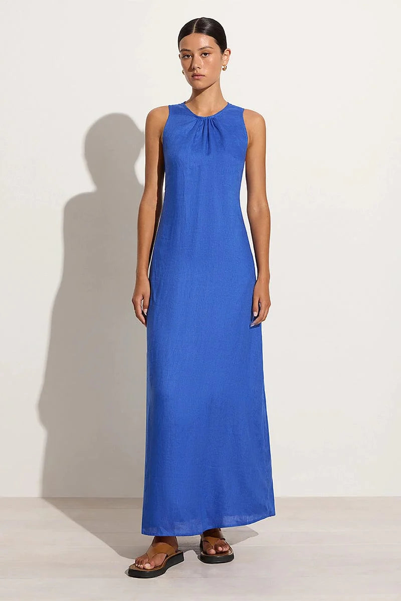 Elysian Collective Faithfull The Brand Sommar Maxi Dress Sicilian Blue