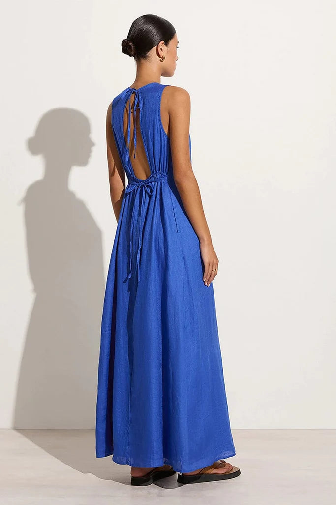 Elysian Collective Faithfull The Brand Sommar Maxi Dress Sicilian Blue