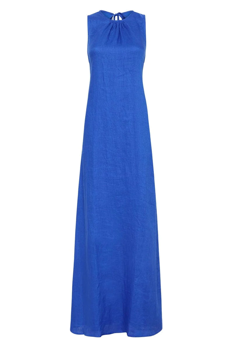 Elysian Collective Faithfull The Brand Sommar Maxi Dress Sicilian Blue