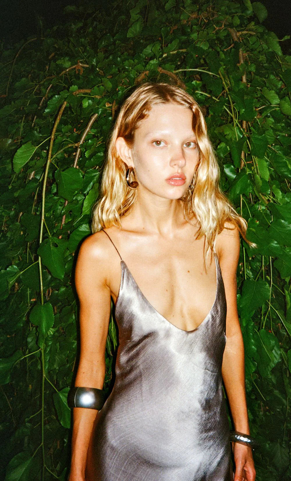 Elysian Collective Florence Scoop Maxi Dress Silver