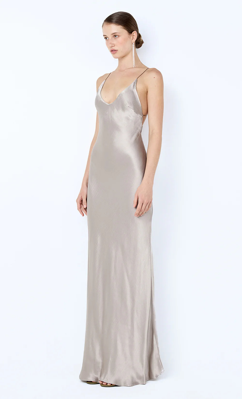 Elysian Collective Florence Scoop Maxi Dress Silver