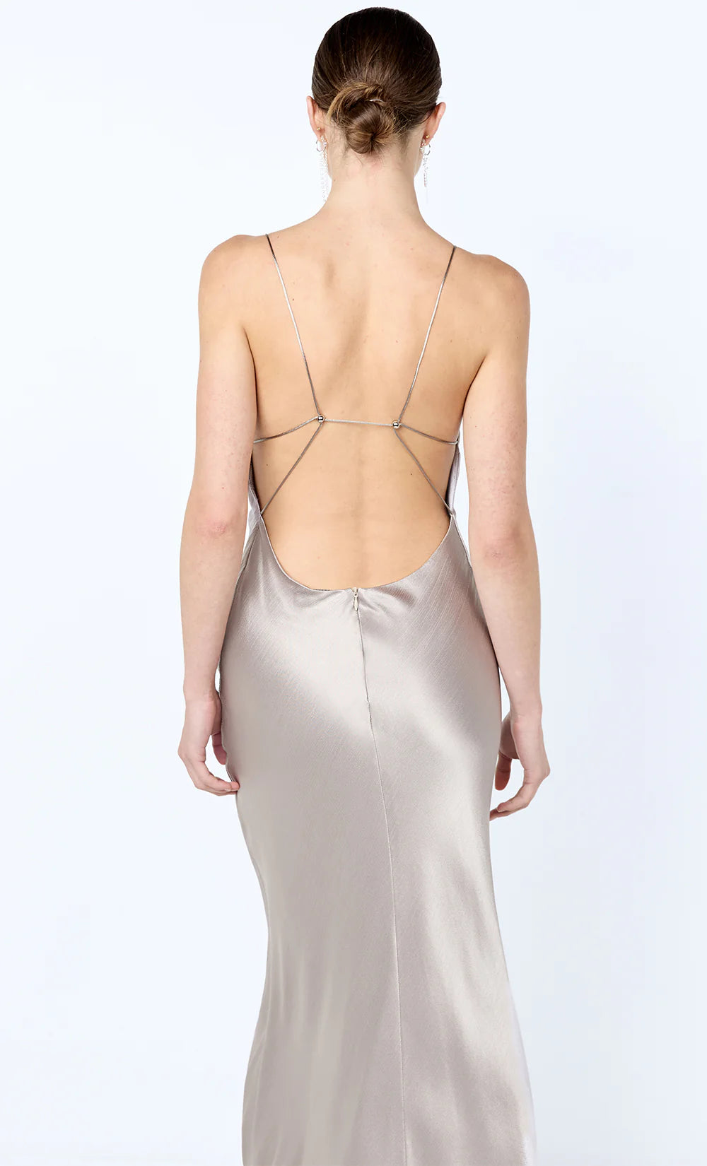 Elysian Collective Florence Scoop Maxi Dress Silver