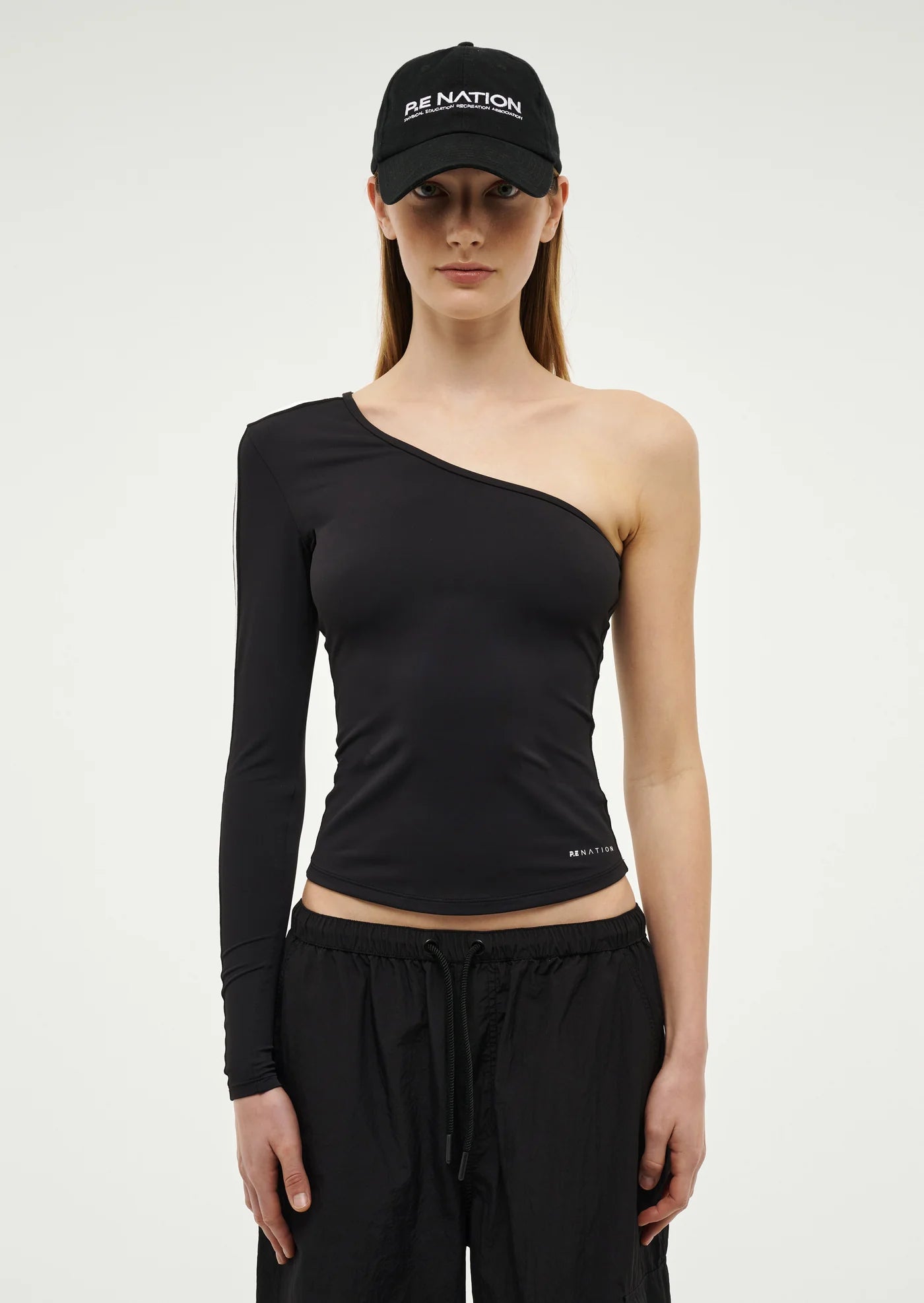 Elysian Collective Foundation Asymmetric Long Sleeve Top Black