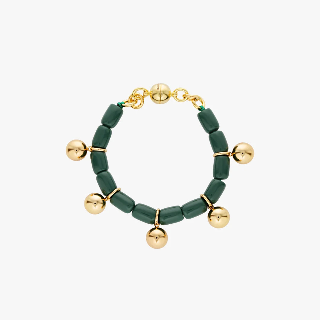 Elysian Collective Gimme Resin Bracelet Forest Green Gold