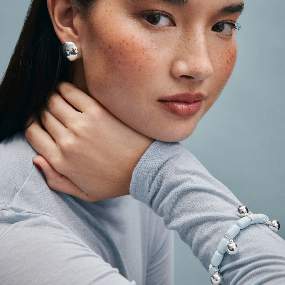 Elysian Collective Gimme Resin Bracelet Sky Blue Silver
