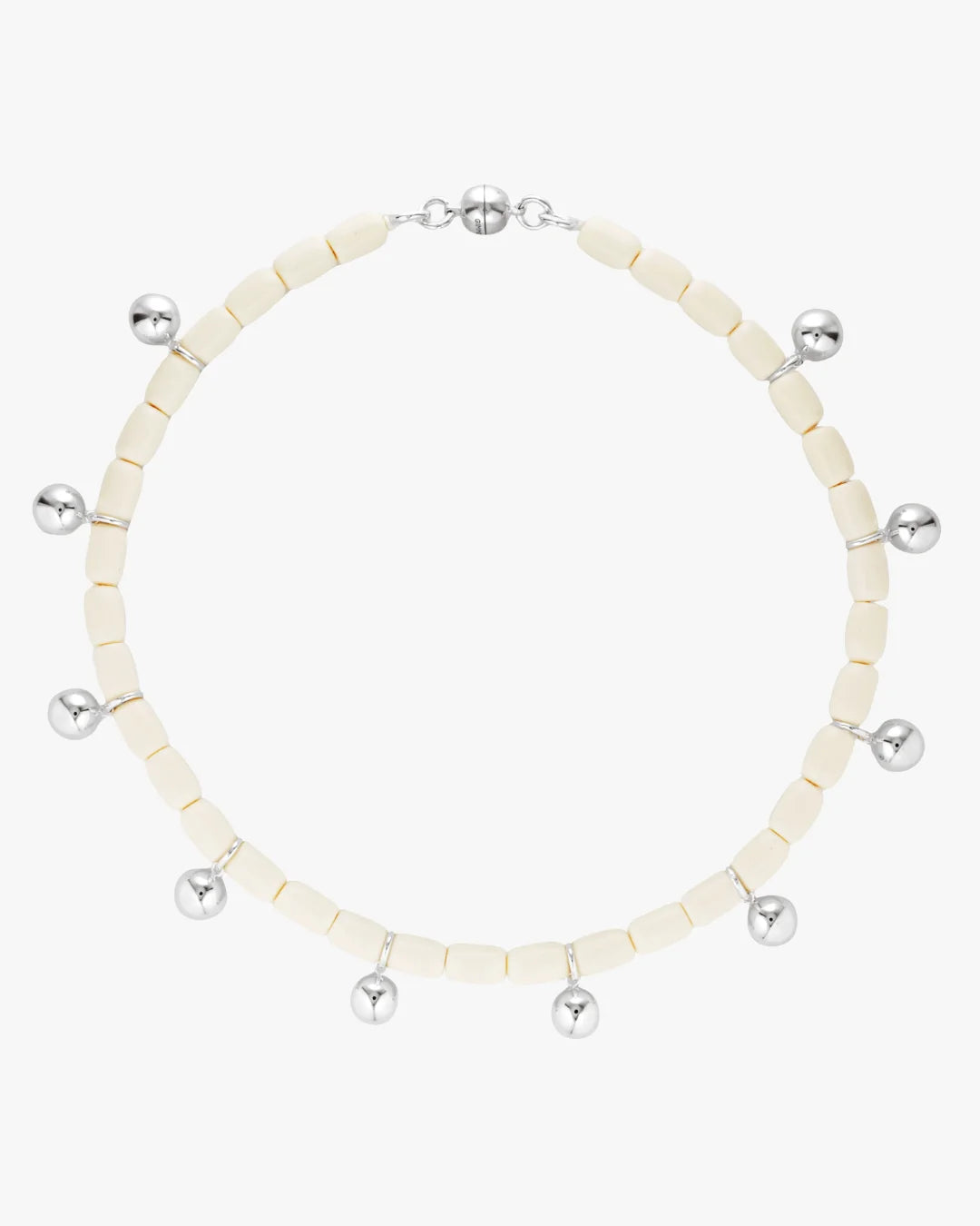 Elysian Collective Gimme Resin Necklace Ivory Silver