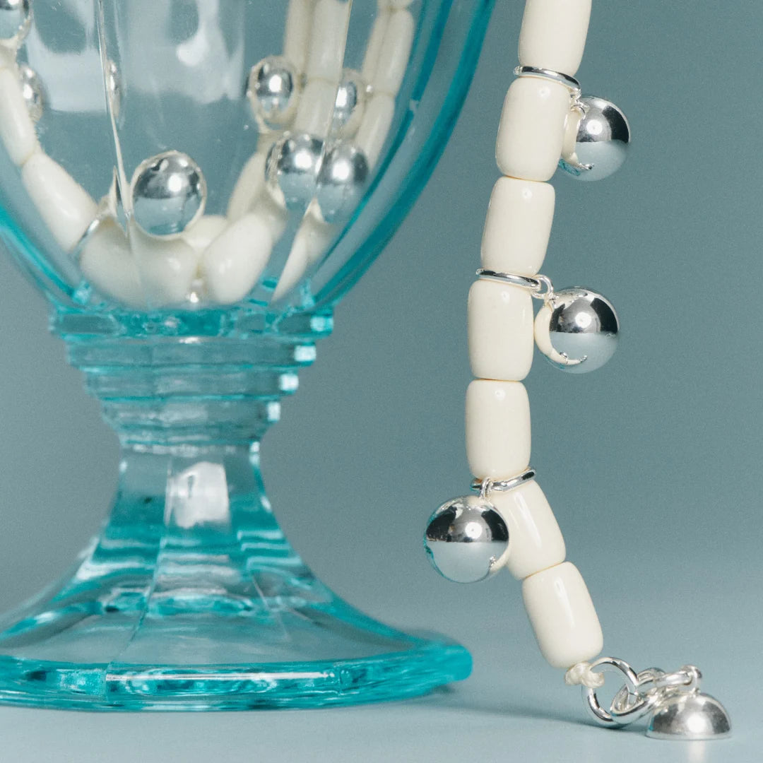 Elysian Collective Gimme Resin Necklace Ivory Silver