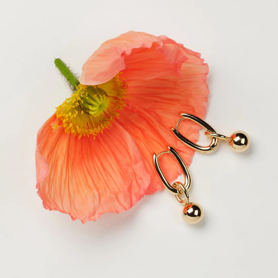 Elysian Collective Gimme Sphere Hoop Earrings Gold