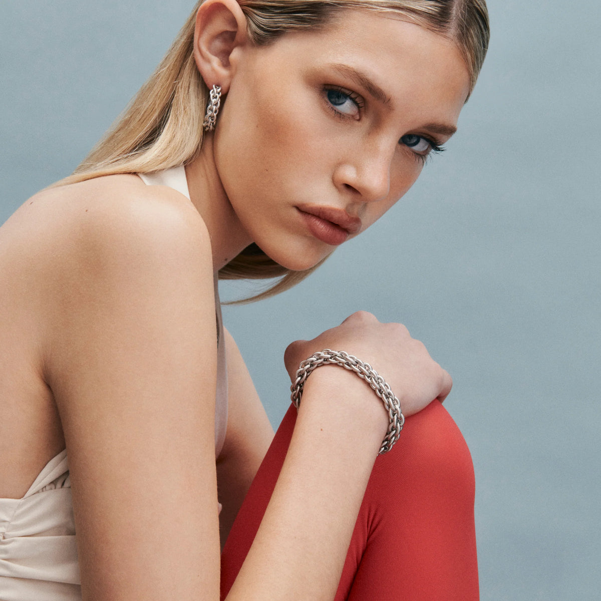 Elysian Collective Gimme Tangled Chain Bracelet Silver