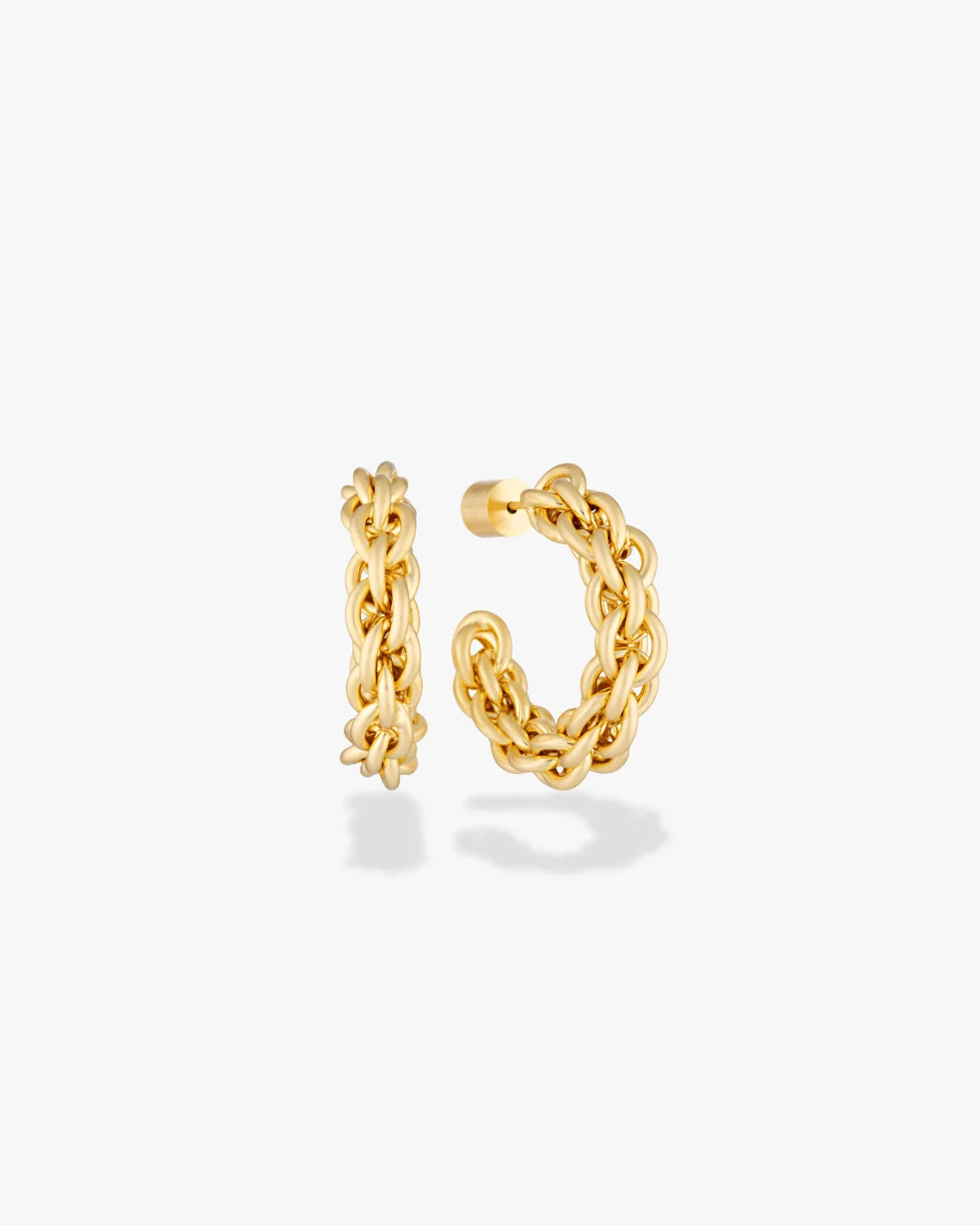 Elysian Collective Gimme Tangled Chain Hoops Gold