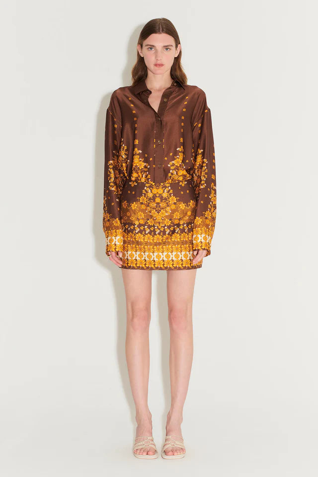 Elysian Collective Hansen and Gretel Immanuel Oversize Shirt Choc Empress