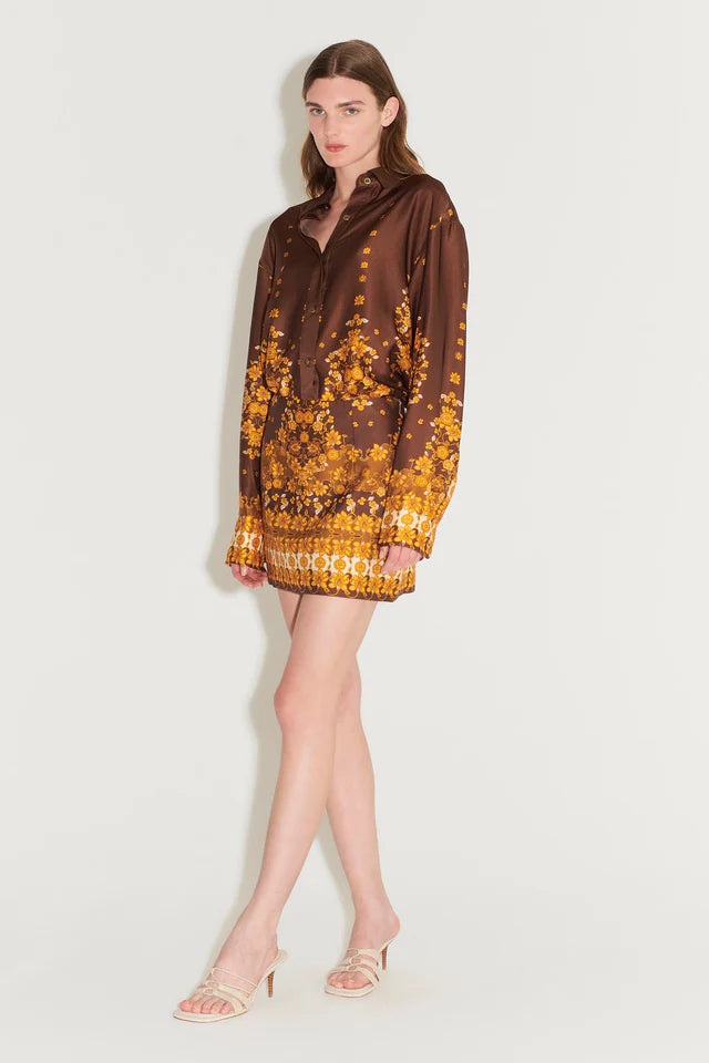 Elysian Collective Hansen and Gretel Immanuel Oversize Shirt Choc Empress