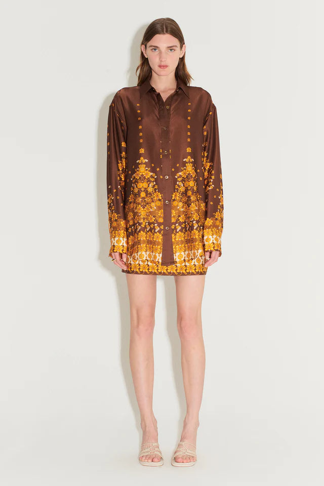 Elysian Collective Hansen and Gretel Immanuel Oversize Shirt Choc Empress