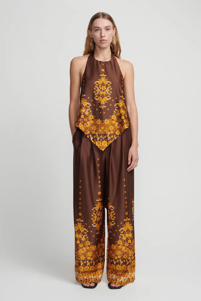 Elysian Collective Hansen and Gretel Indy Wide Leg Pant Choc Empress