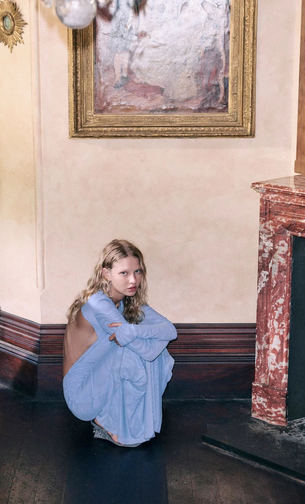 Elysian Collective Bec + Bridge Juniper Long Sleeve Maxi Dress Denim Blue