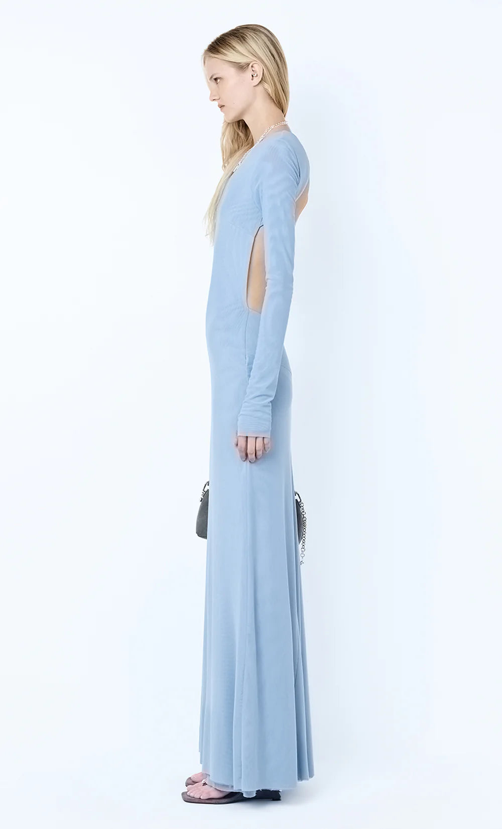 Elysian Collective Bec + Bridge Juniper Long Sleeve Maxi Dress Denim Blue