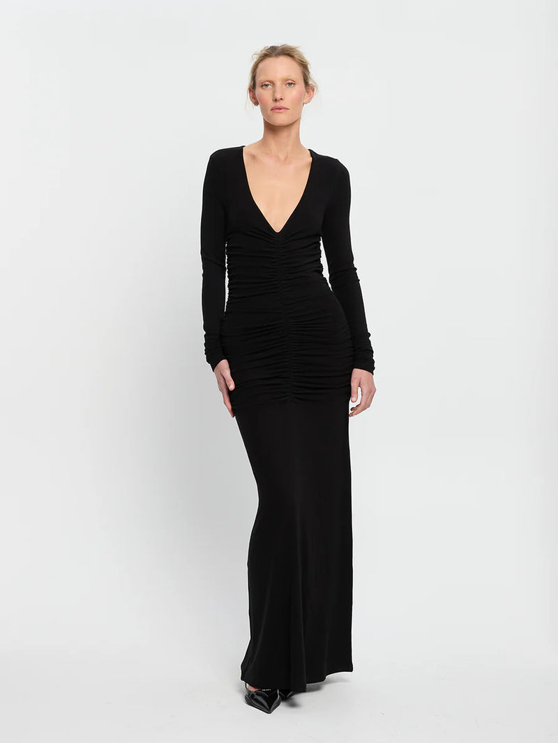 Elysian Collective Kivari Amal Maxi Dress Black