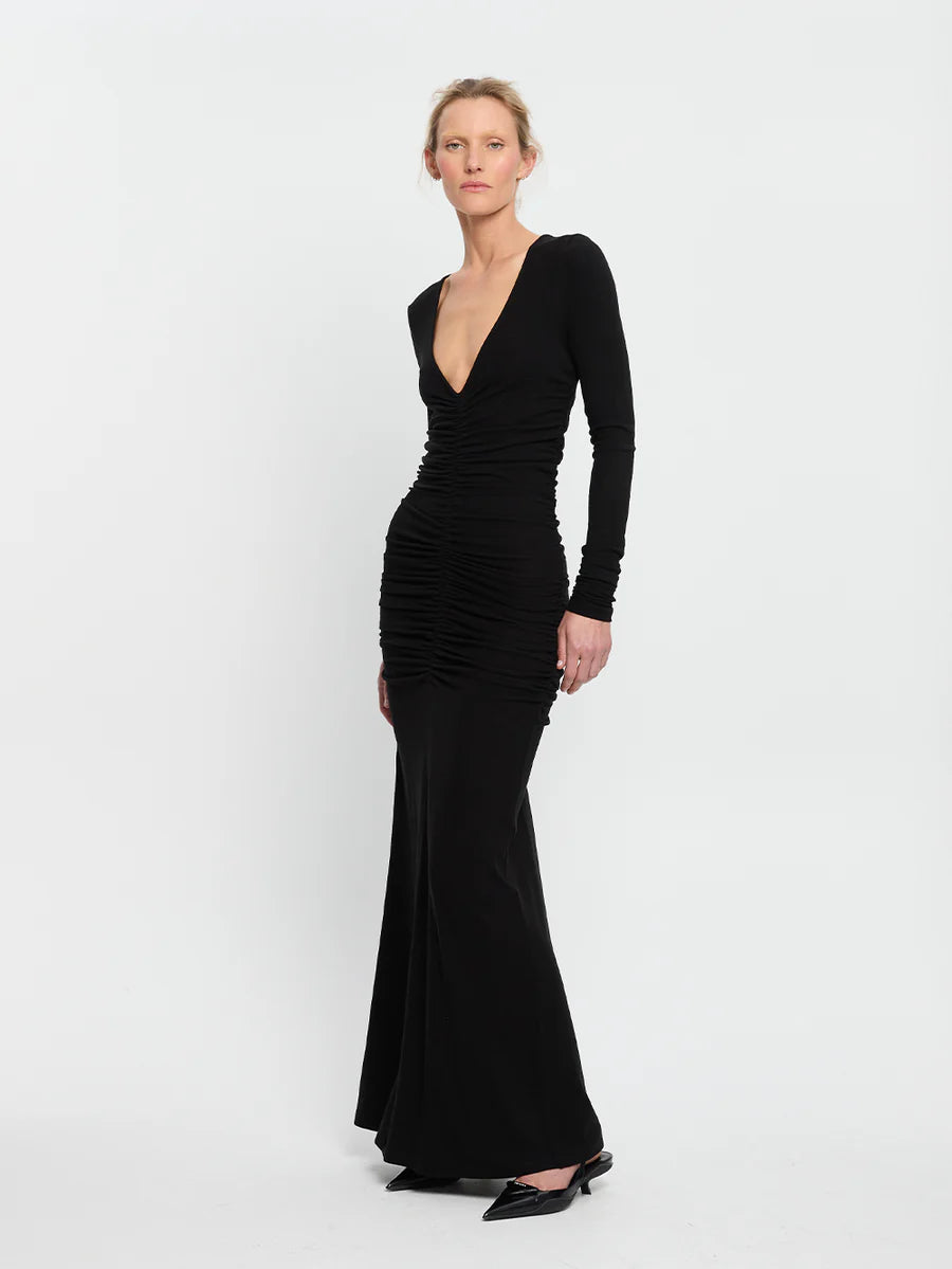 Elysian Collective Kivari Amal Maxi Dress Black