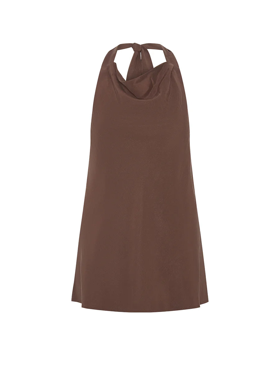 Elysian Collective Kivari Arabella Halter Top Chocolate