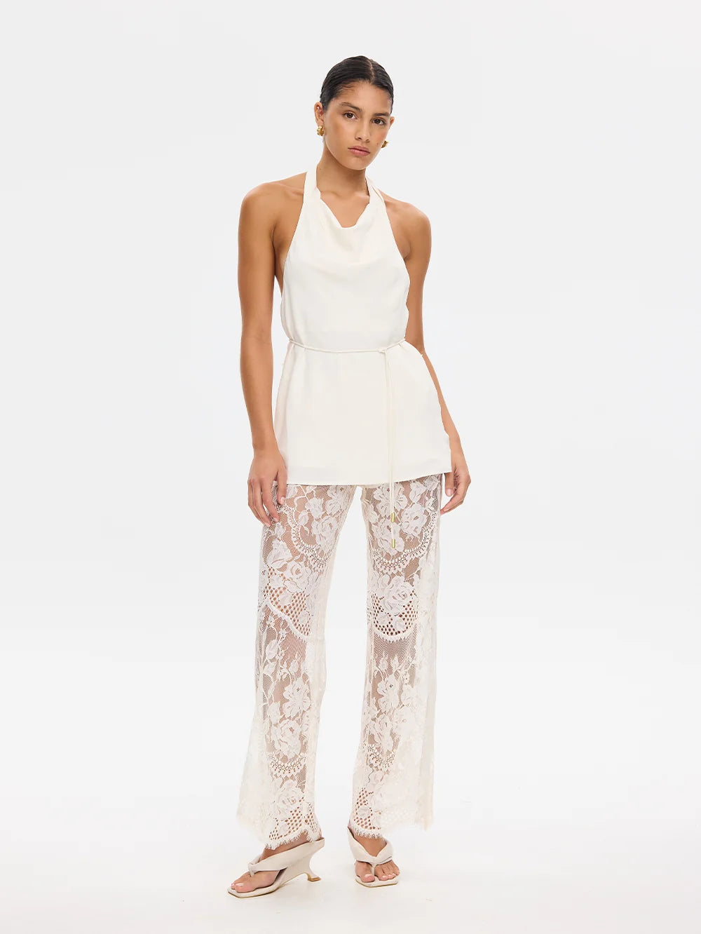 Elysian Collective Kivari Arabella Halter Top Cream