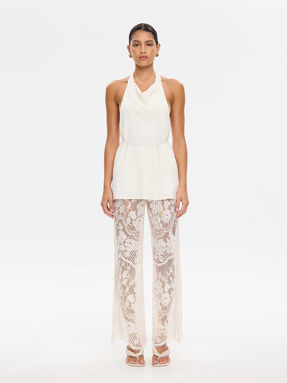 Elysian Collective Kivari Arabella Lace Pant Cream