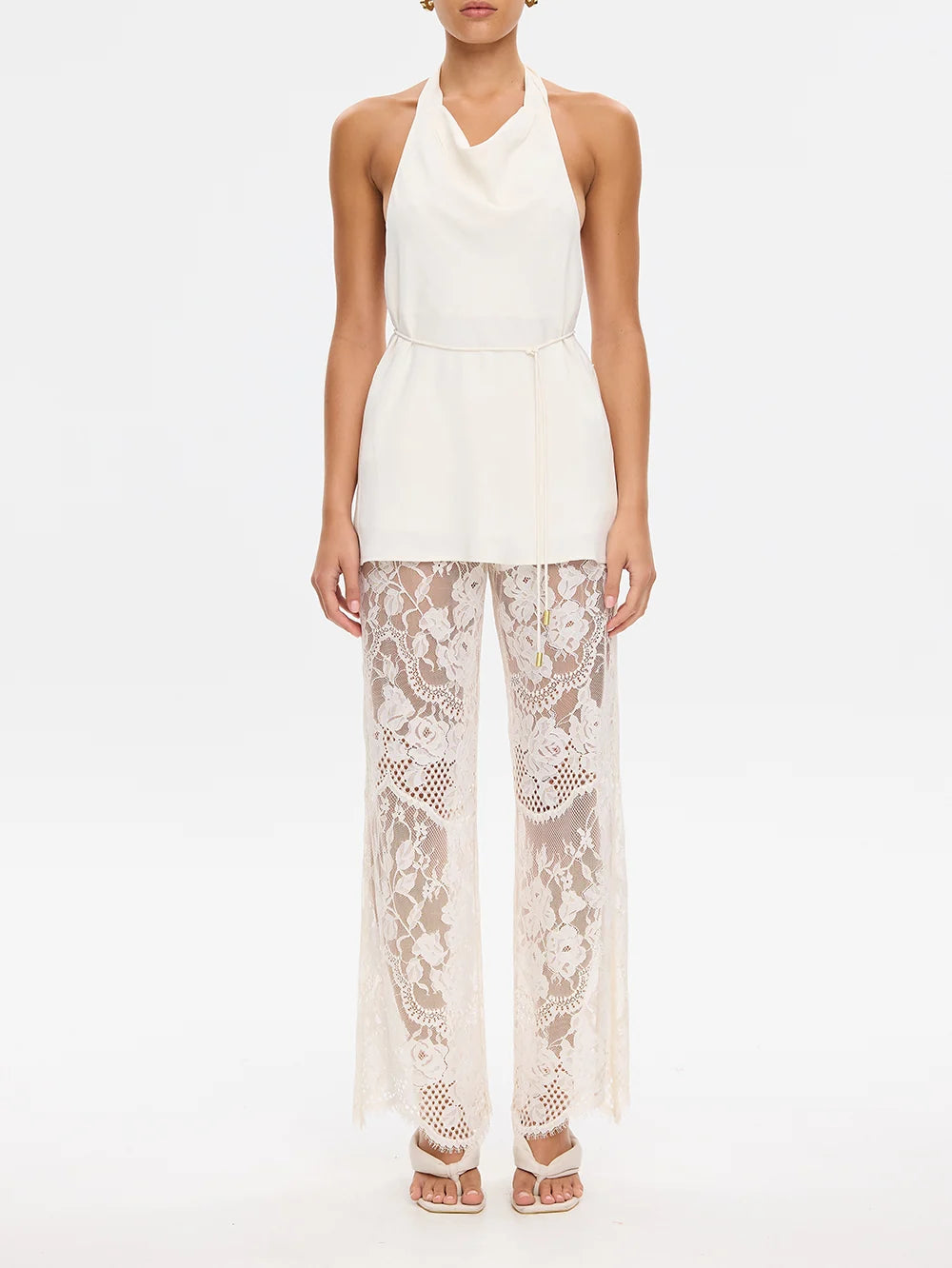 Elysian Collective Kivari Arabella Lace Pant Cream