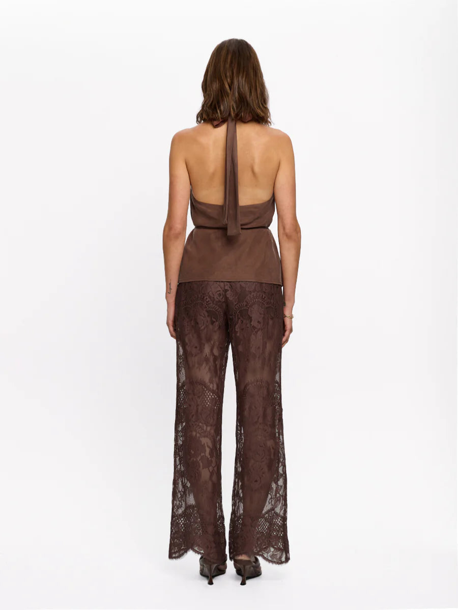 Elysian Collective Kivari Arabella Halter Top Chocolate