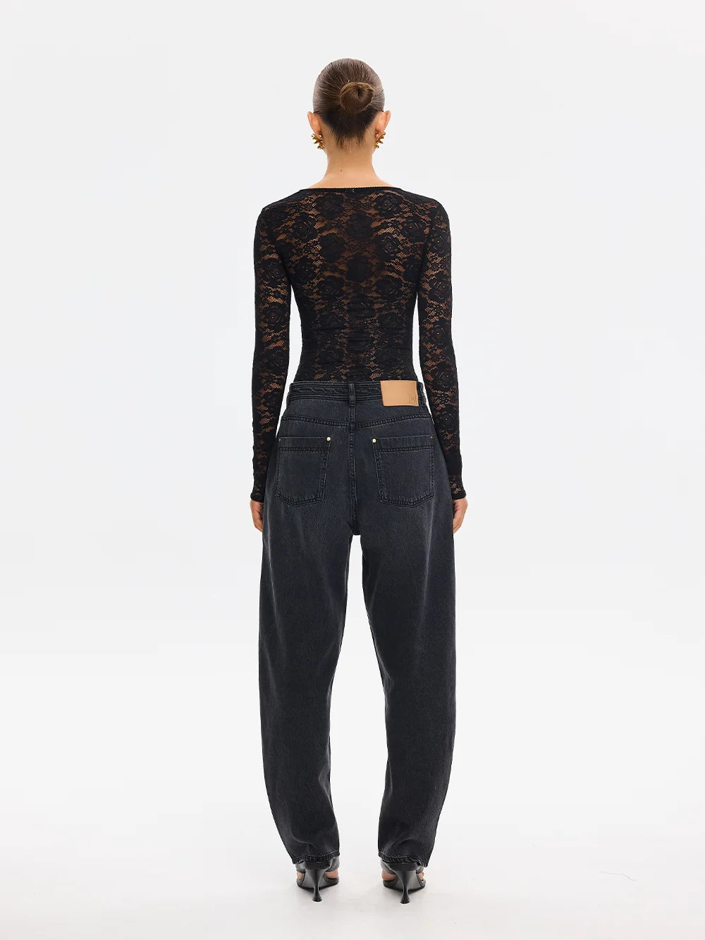 Elysian Collective Kivari Bonnie Lace Bodysuit Black