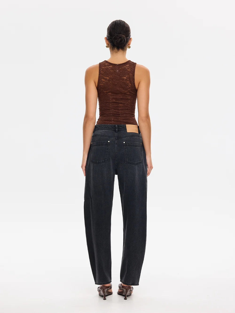 Elysian Collective Kivari Bonnie Lace Tank Chocolate