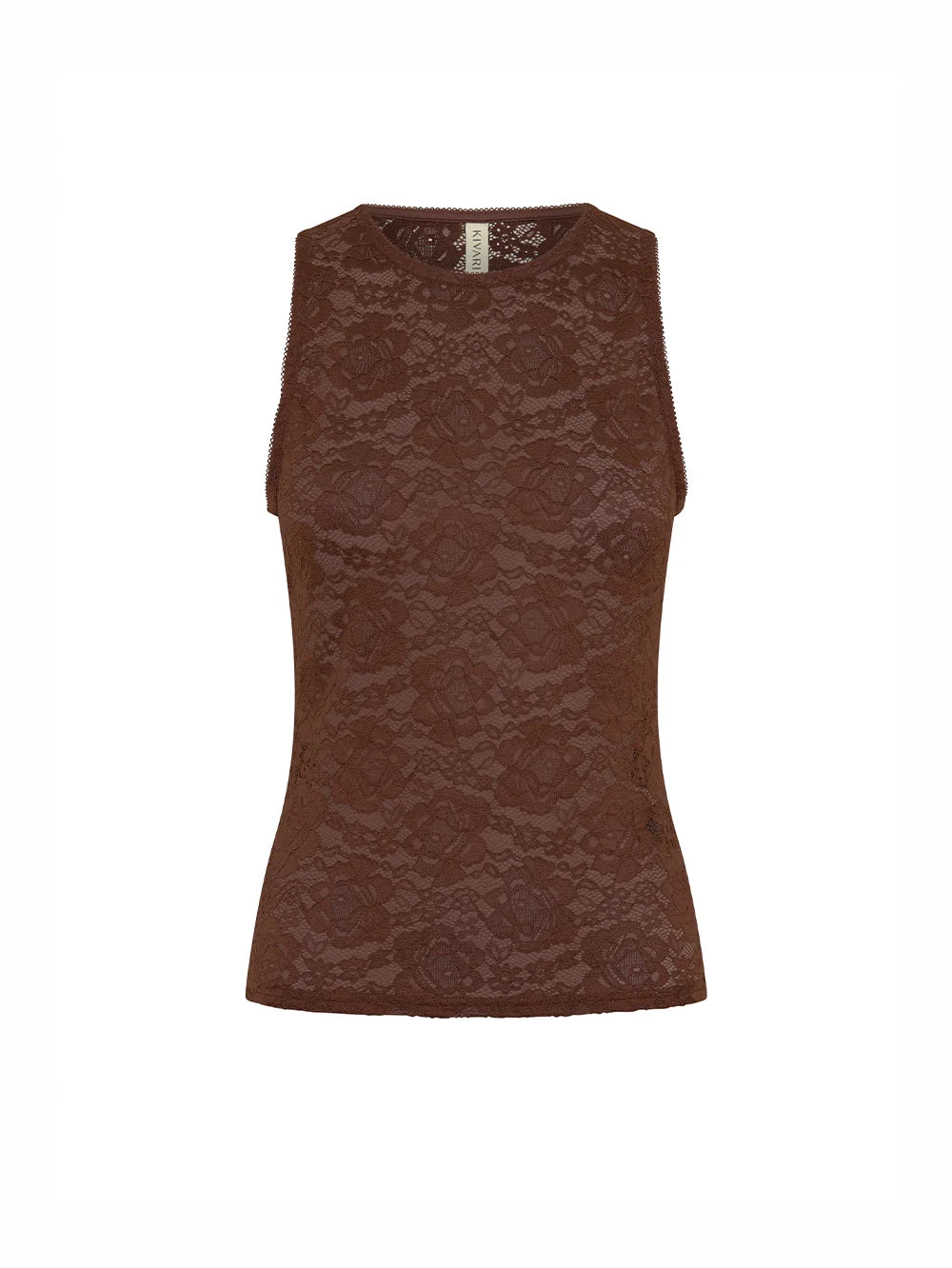 Elysian Collective Kivari Bonnie Lace Tank Chocolate
