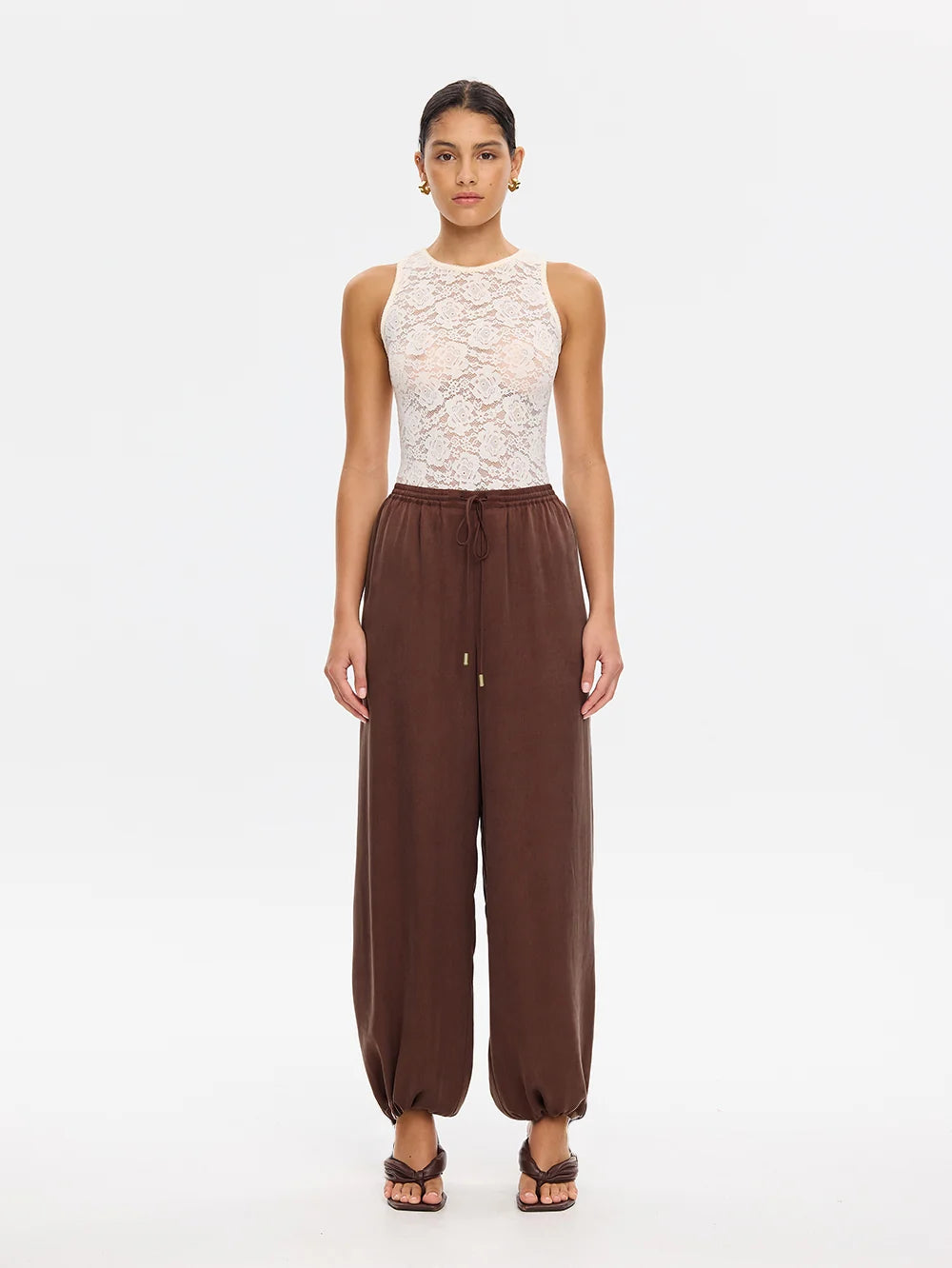 Elysian Collective Kivari Bonnie Lace Tank Ivory